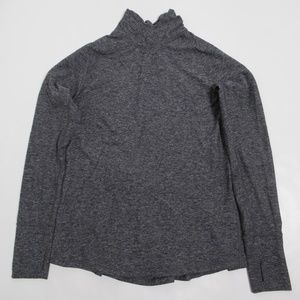 Lululemon Women's Warm Your Core Long Sleeve Tee Heathered Black Size 8 Rulu